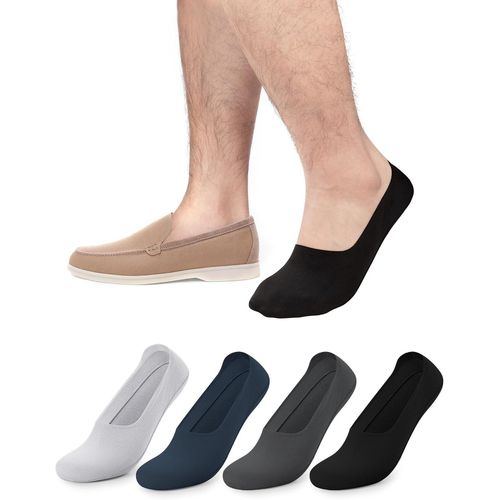 4 Pairs Of Invisible Mesh Socks For Men In Ice Silk Short Breathable Socks With Non-Slip Silicone Sports Socks For Men,Multicolored,11-Jun
