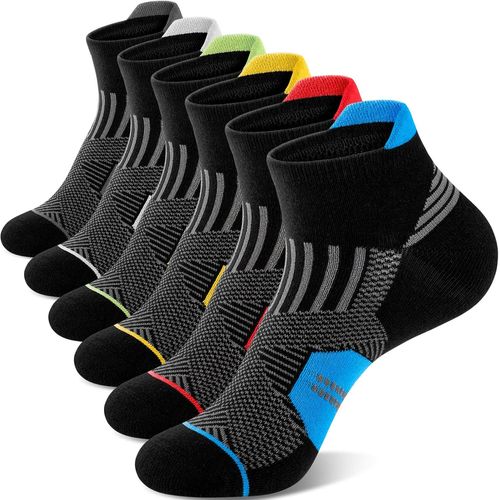 Men's Socks,Short Socks For Men And Women,Pack Of 6 Pairs Of Men's Sports Socks,Breathable And Sweat-Wicking Cotton Socks For Running,Work,Hiking