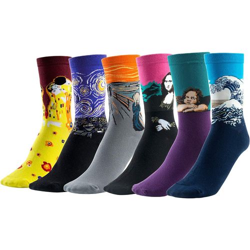 6 Pairs Funny Colorful Cotton Socks For Men Women Thermal Casual Sports Socks
