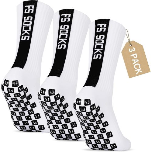 Sports Socks Set Of 3 Non-Slip Football Socks Men Women 35-39 39-46 Grip Football Socks For Basketball Rugby Yoga Trekking Yoga