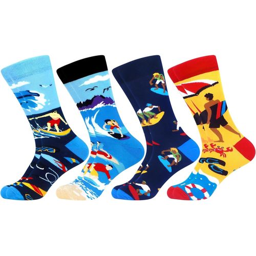 Mens Casual Cotton Socks Multicolour Large