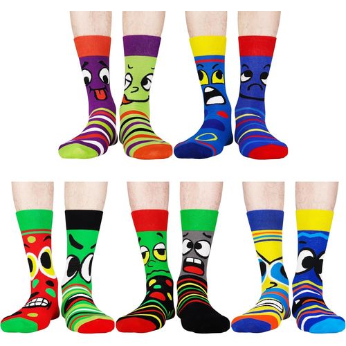Mens Non Slip Cotton Socks 9-12 Birthday Gift,Multicolor-81090