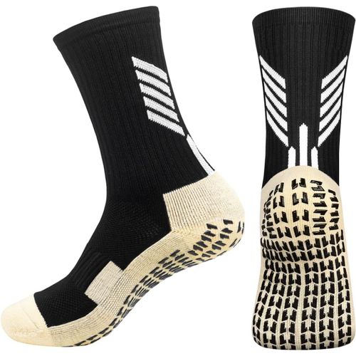Chaussette De Sport Antidérapante,2 Paires Chaussettes De Football Homme Femme Renforcées Respirantes Et Anti-Ampoules Chaussettes De Randonnée Chaussettes Pour Adulte,Enfants