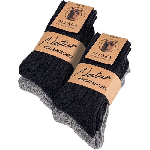 4 Pairs Alpaca Socks For Men And Women,Breathable Extra Warm Thick Wool Socks Non-Slip Winter Socks