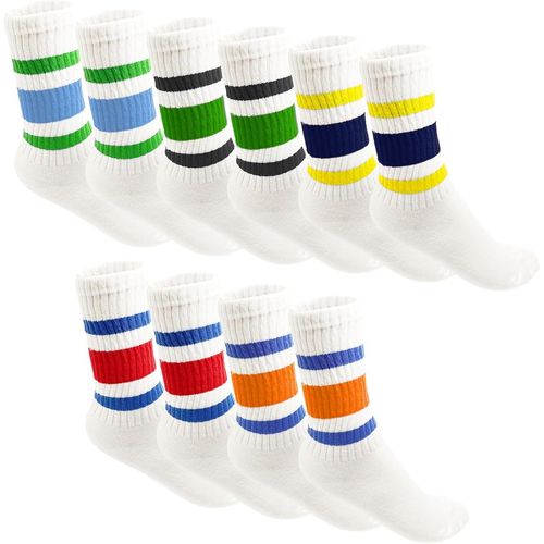 5 Pairs Retro Striped Soft Casual Cotton Socks For Women Men Girls Novelty Socks For School Sports Training