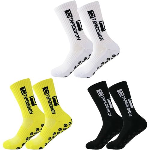 3 Pairs Non-Slip Sports Socks Football Socks Non-Slip Sports Socks Men Women Breathable Anti Blister Sock For Basketball Handball Yoga 39-46 Yards