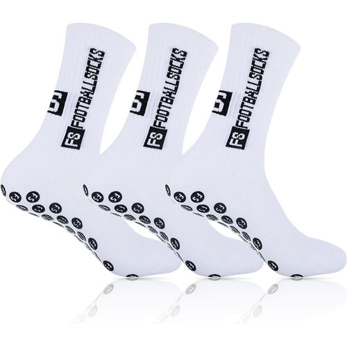 3 Pairs Of Non-Slip Socks For Men,Non-Slip Football Socks,Non-Slip Football Socks For Men,Women For Sports,Basketball,Handball,Fitness,White,39