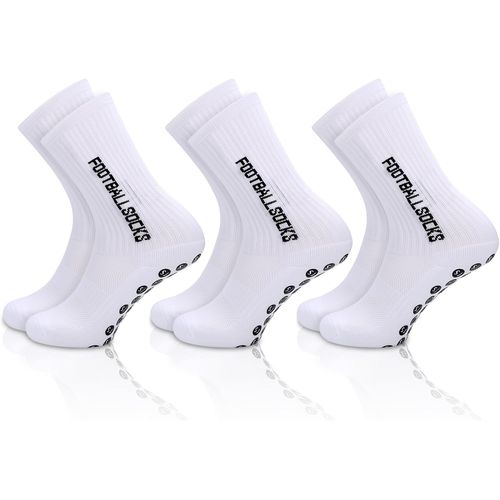 3 Paires Chaussettes Antidérapantes Foot,Chaussettes Antidérapantes Homme Eu39-46,Chaussette Antidérapante Foot À Semelle Épaisse,Chaussette Foot Confortables Pour Enfants Adultes
