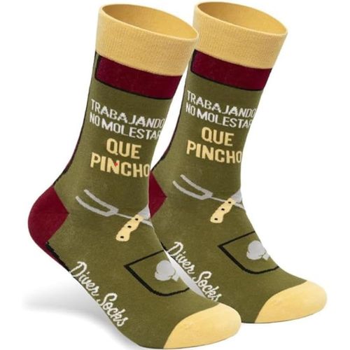 Chaussettes Amusantes Pour Homme,Avec Motifs Amusants,Idéales Comme Cadeaux Originaux Pour Hommes. Fabriquées En Espagne Et Valables De La Taille 40 À 46,Chef Homme,40-46