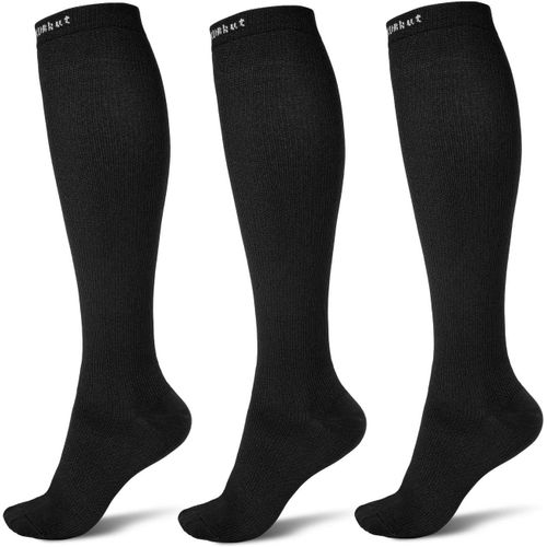 3 Pairs Of Women's Men's Compression Socks 15-20 Mmhg Compression Socks For Running,Travel,Airplane,Running,Nurse