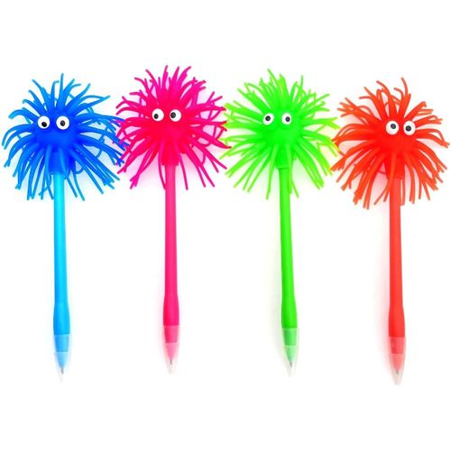 Kgabery-4 Pcs Soft Silicone Ball Point Pen With Soft Silicone Googly Eyes For Kids And Adults 