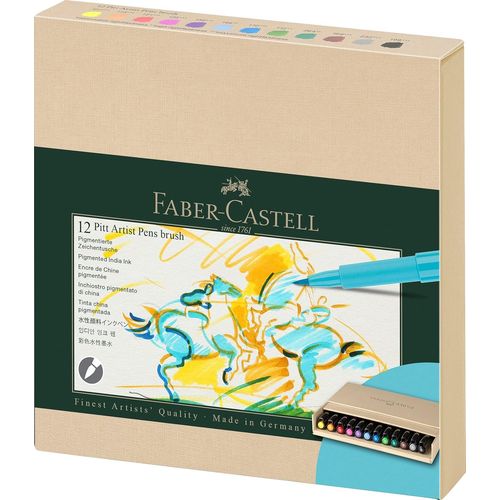 Kgabery-167190-Pitt Artist Pen Brush Pencils,Box Of 12 Workshop Pencils,Brush Pencil Set