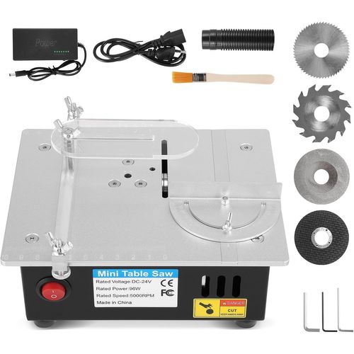 KGABERY-Mini Table Saw Multifunctional Mini Table Saw With 7 Speeds Portable Electric Table Saw 0.1-15Mm Adjustable Saw Blade For Crafts (01)