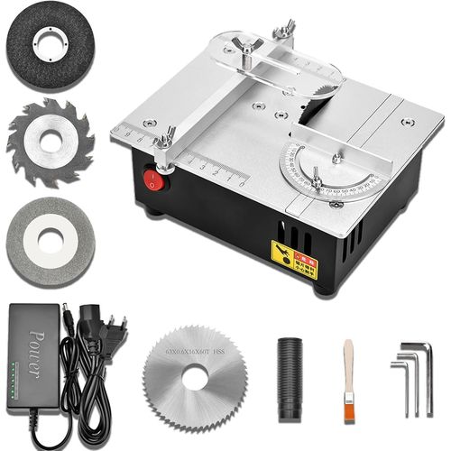 KGABERY-Mini Portable Electric Table Saw Adjustable Precision Multifunction Small Table Saw For Woodworking Projects Diy