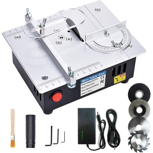 KGABERY-Min Table Saw Circular Table Saw 5000 Rpm Adjustable Angle Cutting Depth 15 Mm Bench Saw