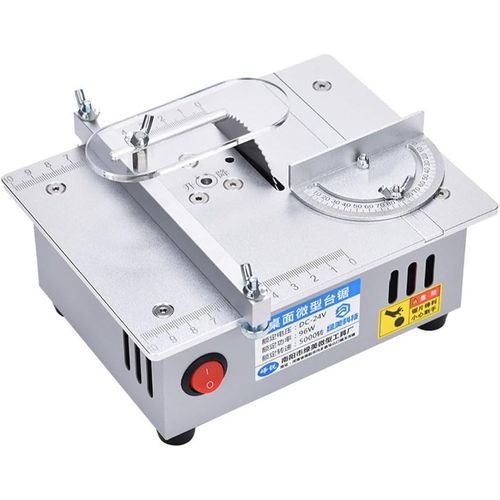 KGABERY-Mini Table Saw,Small Table Saw Precision Adjustable Table Saw Portable Precision Table Saw For Crafting Woodworking Metal Plastic