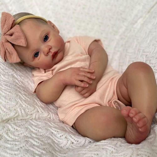KGABERY-Realistic Reborn Baby Doll Female 48Cm Reborn Doll All Silicone Vinyl Doll Babies Real Realistic Dolls Looking Real For Girl
