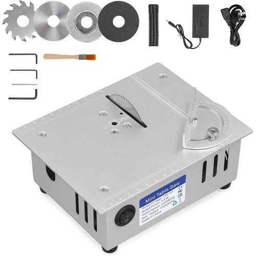 KGABERY-Mini Table Saw,Mini Electric Cutting Machine Office 96W,Multifunctional Portable Mini Table Saw Blade 0.1 To 15 Mm,Suitable For Craft Wood Cutting Diy