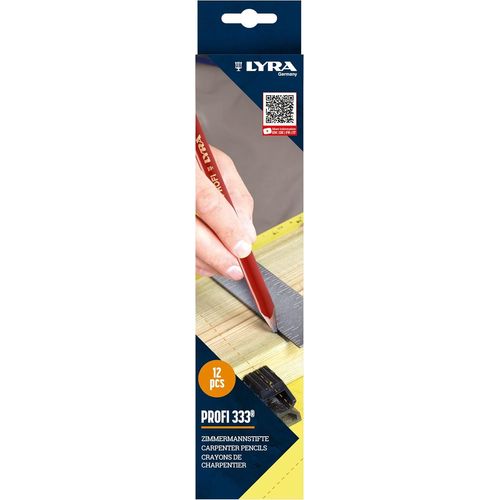 Kgabery-L4332101 Carpenters Pencils Oval 24cm Long For Wood Marker (Pack Of 12)