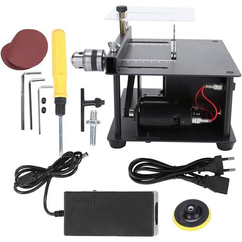 KGABERY-Mini Hobby Table Saw,Portable Electric Table Saw,Widely Used For Woodworking Diy Soft Metal Materials