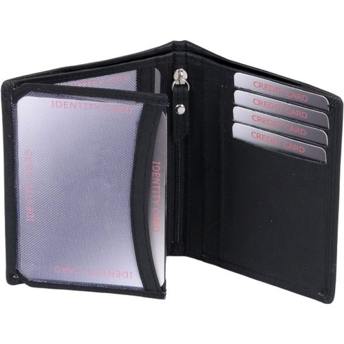 KGABERY-Card-Collection Genuine Leather Id Card Holder Black