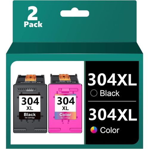 KGABERY-304Xl 304 Xl 304 Black And Colour Cartridges For Hp 304 304 Xl Cartridges Hp 304 Hp304 Hp Deskjet 3760 3762 (Black,Colour,2 Pack)