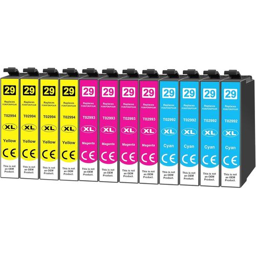 KGABERY-12x29Xl Compatible Epson 29 29Xl Ink Cartridges For Expression Home Xp-342 Xp-332 Xp-345 Xp-442 Xp-445 Xp-432 Xp-245 Xp-235 Xp-335 Xp-435 Xp-247