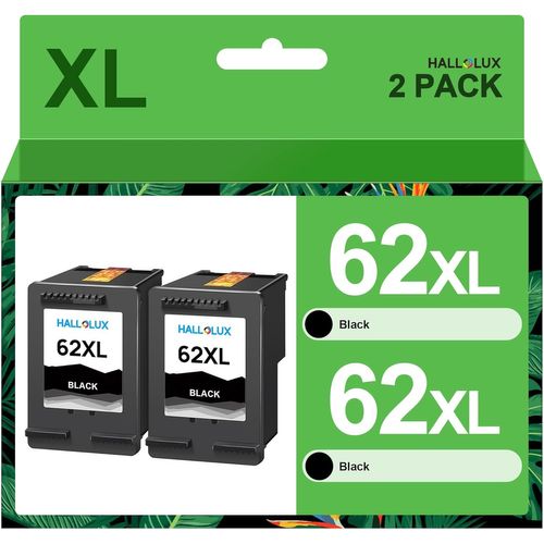 KGABERY-62Xl Compatible Ink Cartridges Replacement For Hp 62Xl 62 Xl For Hp Envy 5540 5544 5545 5548 5640 5642 5644 5646 7640 7645 For Officejet 200 250 5740 5742 5744 (Black,2-Pack)