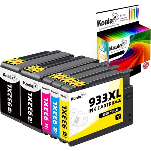 KGABERY-5-Pack 932Xl 933Xl Multipack Compatible Ink Cartridge Replacement For Hp 932Xl/933Xl 932 933 Xl For Hp Officejet 6100 6600 6700 7110 7612 7610 (2 Black,1 Cyan,1 Magenta,1 Yellow)