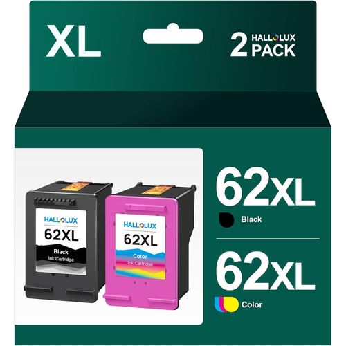 KGABERY-62Xl Ink Cartridges Replacement For Hp 62 62Xl 62 Xl For Hp Envy 5540 5640 5642 5644 5646 7640 5660 7644 For Officejet 250 200 5740 5742 (Black Colour,2-Pack)