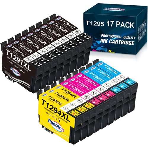 KGABERY-T1295 Multipack Apple Ink Cartridge For Epson T1291 T1292 T1293 T1294 Compatible With Epson Stylus Sx525Wd Sx535Wd Sx425W Sx230W Sx235W Stylus Office Bx635Fwd Bx305Fw Workforce Wf-3520