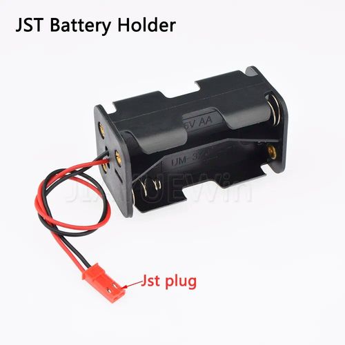 Boîte De Batterie Jst - Boîtier D'alimentation Récepteur Avec Support De Batterie Aa, Interrupteur Marche/Arrêt, Prise Futaba, Jr, Jst, Avion Rc, Voiture, Bateau, Bricolage