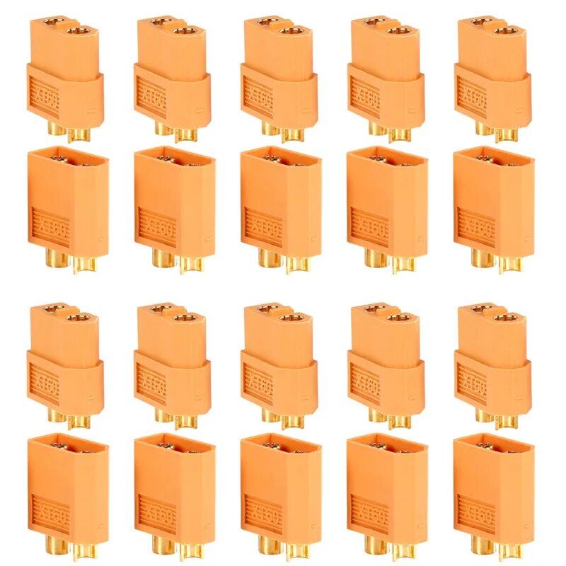 10 Paires Xt60 Jaune - Connecteur Balle Pour Drone De Course...