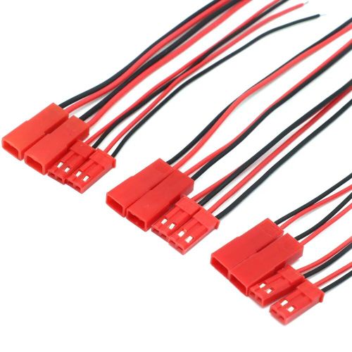 Connecteur Jst Mâle Et Femelle Pour Batterie Rc Lipo, 20 Pièces, 100mm, 150mm, 200mm, Pour Voiture, Bateau, Importateur, Avion (10 Paires)