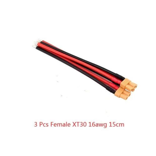 3 Pcs 15 Cm Femme - Connecteur Mâle Et Femelle Xt30 Avec Câble En Fer-Blanc, 16awg, Pour Batterie Rc Lipo Fpv, Chargeur De Drone-Générique