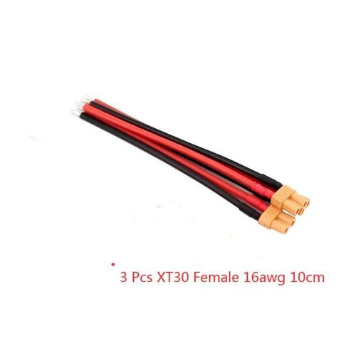 3 Pcs 10 Cm Femme - Connecteur Mâle Et Femelle Xt30 Avec Câble En Fer-Blanc, 16awg, Pour Batterie Rc Lipo Fpv, Chargeur De Drone-Générique