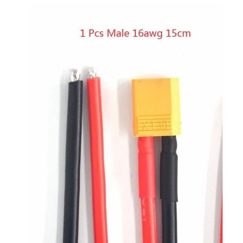 1pcs 15cm Mâle - Connecteur Mâle Et Femelle Xt30 Avec Câble En Fer-Blanc, 16awg, Pour Batterie Rc Lipo Fpv, Chargeur De Drone-Générique