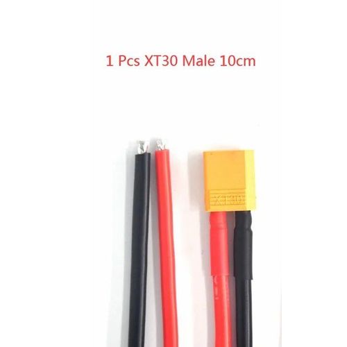 1pcs 10cm Mâle - Connecteur Mâle Et Femelle Xt30 Avec Câble En Fer-Blanc, 16awg, Pour Batterie Rc Lipo Fpv, Chargeur De Drone-Générique