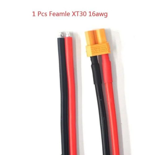1pcs 10cm Femelle - Connecteur Mâle Et Femelle Xt30 Avec Câble En Fer-Blanc, 16awg, Pour Batterie Rc Lipo Fpv, Chargeur De Drone-Générique