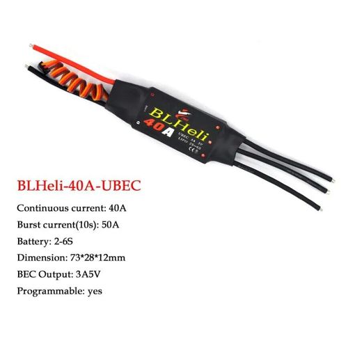 40a Esc - Drone Rc Sans Balais Esc Avec Ubec Pour Modèle D'avion Quadricoptère À Aile Fixe Multi-Axes, Bricolage Fpv-Générique