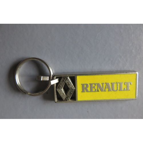 Ancien + Porte Clé Publicité Renault Logo Et Jaune