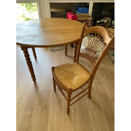 Table Ronde Chêne + Rallonge