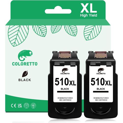 KGABERY-Pg-510 510Xl Replacement Ink Cartridge For Canon 510 Xl Pixma Mp495 Mp230 Mp250 Mp240 Mp252 Mp280 Mp480 Mp490 Mp495 Ip2700 Mx320 Mx340 Mx350 Mx360 410 Mx.420 Pack Of 2 Black