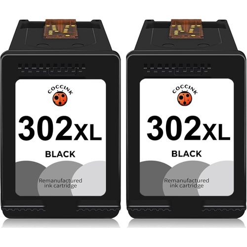 KGABERY-Remanufactured Cartridges Replacement For Hp 302 Xl (2 Black) 302Xl For Deskjet 3630 2130 3636 3632 3637 2134 Officejet 3831 3830 3835 4650 5230 5232 Envy 4527 4520 4524 4523