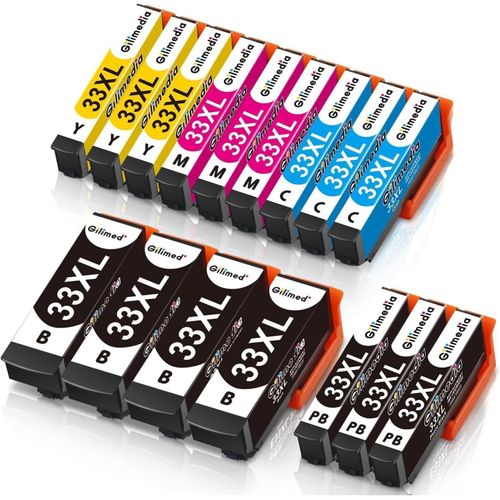 KGABERY-33 Xl Pack Of 16 Ink Cartridges Compatible With Epson 33 33Xl Cartridges For Expression Premium Xp-530 Xp-540 Xp-630 Xp-635 Xp-640 Xp-645 Xp-830 Xp-900 Xp-7100