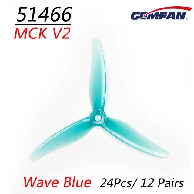 Bleu  Vague De 12 Paires - Gemfan 51466 V2 5 Pouces 3 Lames...