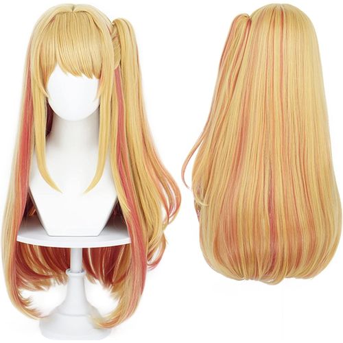 Kgabery-Ruby Cosplay Wig With Long Straight Blonde Hair For Costume,Halloween Wigs For Women Adults