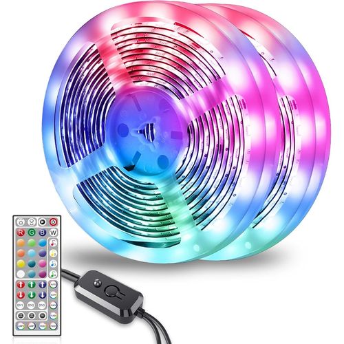 30 m LED strip,bedroom light,RGB LED strip,Bluetooth App Control,Sync with Music Rhythm,Led Light with Remote Control for Bedroom,Kitchen,Party,Gaming Room,Ceiling (2 x 15 m)