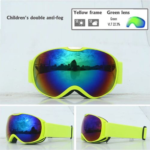 Lunettes De Ski Avec Protection Uv Anti-Buée Pour Enfants,Lunettes De Sport De Neige D'hiver,Lunettes Premium - Type Xj-Et-C4