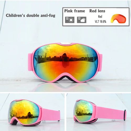 Lunettes De Ski Avec Protection Uv Anti-Buée Pour Enfants,Lunettes De Sport De Neige D'hiver,Lunettes Premium - Type Xj-Et-C2